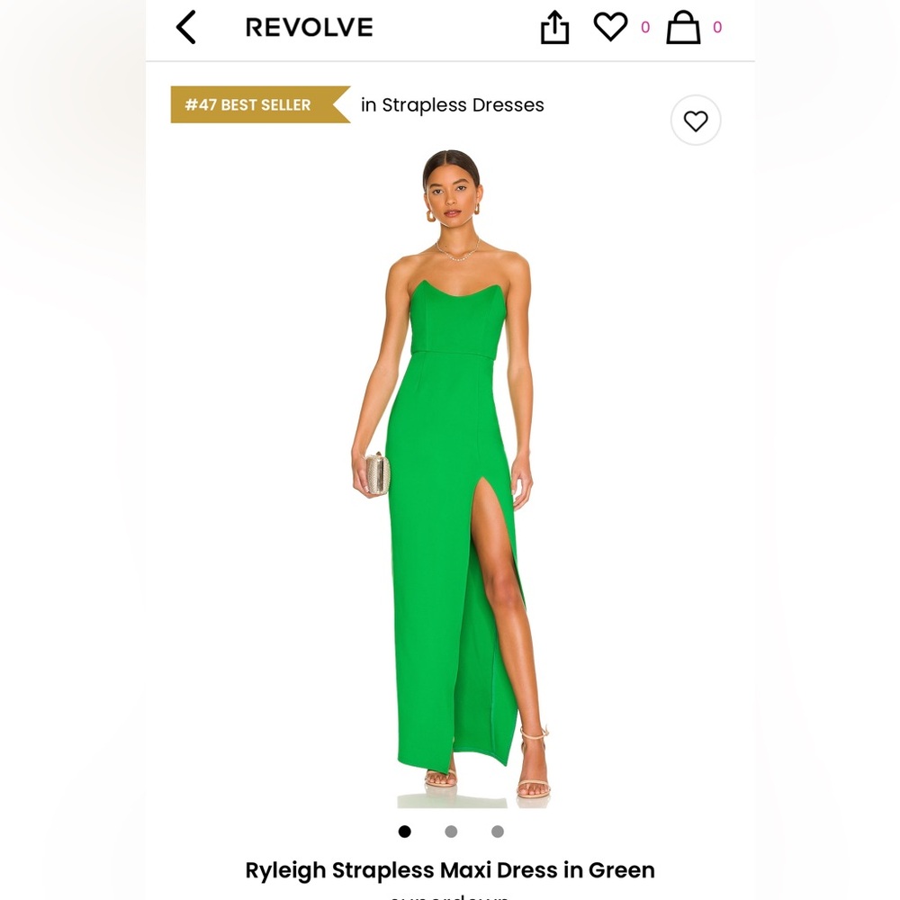 superdown Strapless Maxi Dress in Vibrant Green